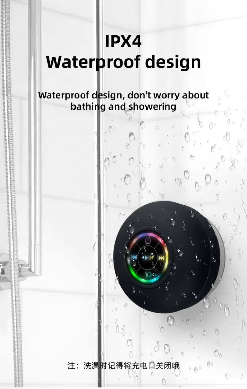 New Bathroom waterproof wireless Bluetooth speaker large suction cup mini portable speaker outdoor sports stereo speaker