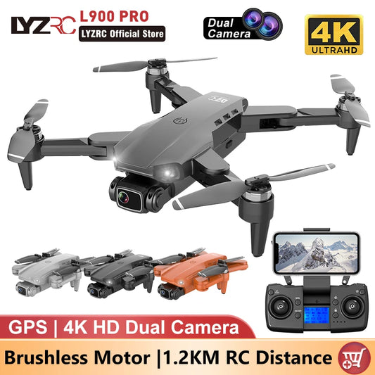 GPS Drone LYZRC L900 PRO 4K Professional HD Dual Camera 5G WIFI Brushless Motor Aerial Photography Drones FPV Foldable Quadcopte