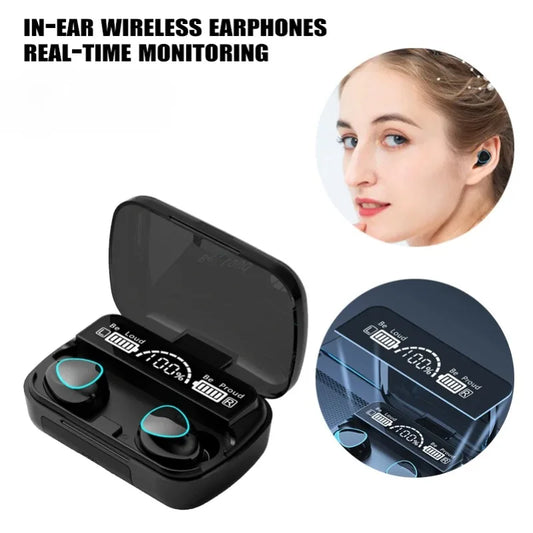 Original M10 Headphones Bluetooth Wireless Earpods Sports Stereo Noise Canceling Headphone Microphone Speaker Caixa De Som Gamer